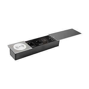 Блок розеток JX (Slide Top) (2 секции RJ-45 + 2 USB беспр.зарядка с кабелем питания) Mebax 00-00002892