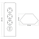 Блок розеток 50F (NEW) (3 секции и 2 USB) Mebax 00-00001588