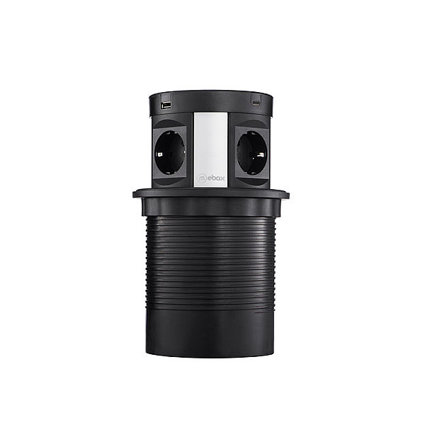 Блок розеток 107J (4 секции, 2 USB А + 2 USB С) Mebax 00-00001464