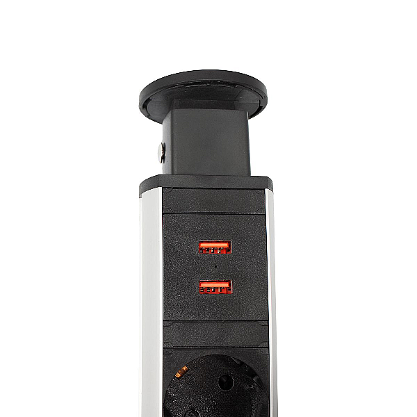Блок розеток 105S (J) (3 секции + 2 USB) Mebax 00-00003151