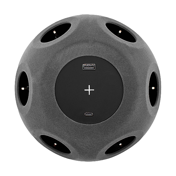 Блок розеток 13B (6 секций USB type A+C беспроводная зарядка) Mebax 00-00002866