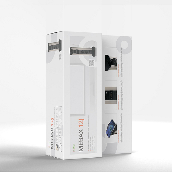 Блок розеток 12J (2 секции, USB type A+C + RJ45 + HDMI) беспроводная зарядка Mebax 00-00002597