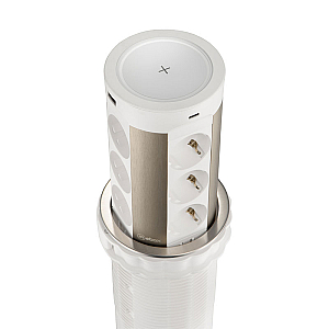 Блок розеток 17 (12 секций и USB type A+C) беспроводная зарядка Mebax 00-00002600