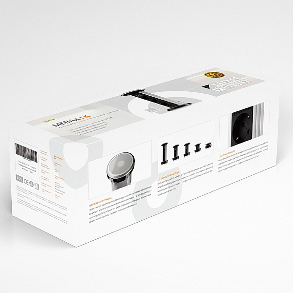 Сенсорный блок розеток LK (3 секции и 2 USB) Mebax 00-00001183