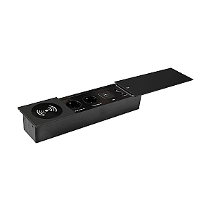 Блок розеток JX (Slide Top) (2 секции RJ-45 + 2 USB беспр.зарядка с кабелем питания) Mebax 00-00002893
