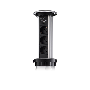 Сенсорный блок розеток LK (3 секции и 2 USB) Mebax 00-00001183