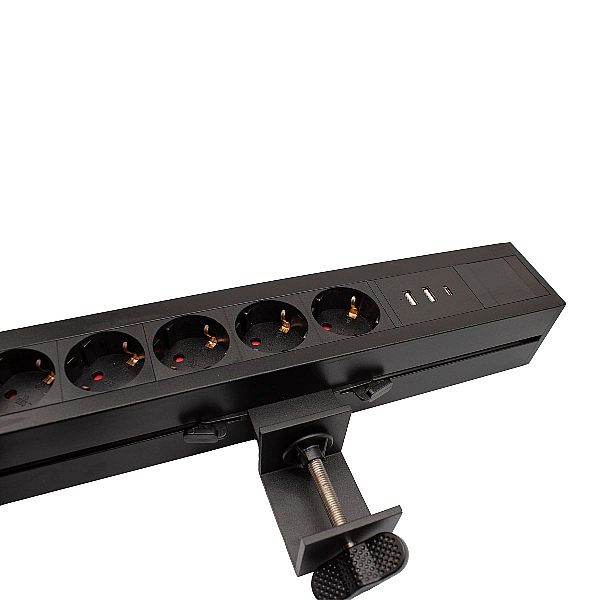 Блок розеток LE4 (5 секции 2 USB + 1 type-C беспроводная зарядка) Mebax 00-00002875