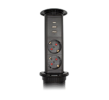 Блок розеток LE3 (2 секции 2 USB + 1 type-C беспроводная зарядка) Mebax 00-00002874