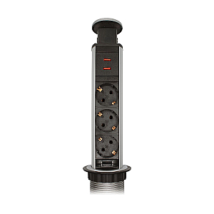 Блок розеток 105S (J) (3 секции + 2 USB) Mebax 00-00003152