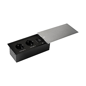 Блок розеток JX (Slide Top) (2 секции + 2 USB с кабелем питания) Mebax 00-00002888