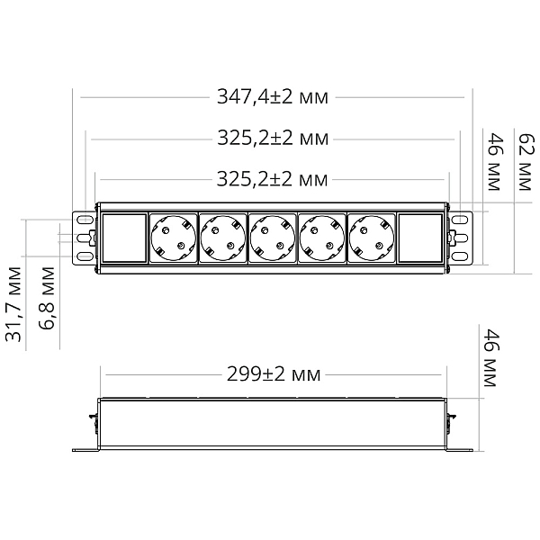 Блок розеток 21 (PDU) Mebax 00-00002738