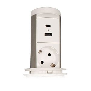 Блок розеток 105P (1 секция USB type A+C беспроводная зарядка) Mebax 00-00002867
