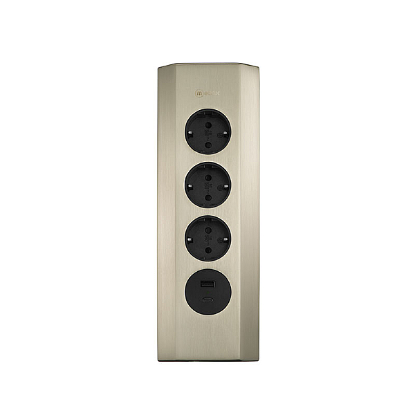 Блок розеток 50F (NEW) (3 секции и 2 USB) Mebax 00-00001588