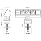 Блок розеток 102 (3 секции и 2 USB) Mebax 00-00001175