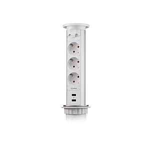 Блок розеток 105J (3 секции и 2 USB) Mebax 00-00000823
