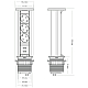 Блок розеток 105W (3 секции и 2 USB) Mebax 00-00001162