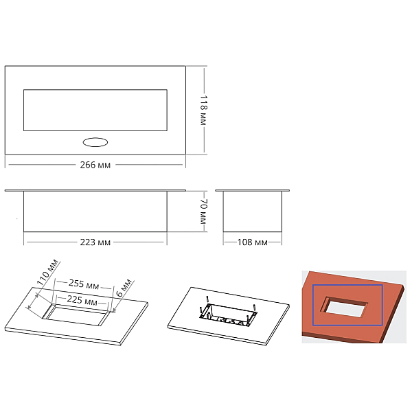 Блок розеток MX-226 (O) (2 секции и 2 USB) Mebax 00-00002605