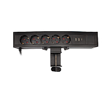 Блок розеток LE4 (5 секции 2 USB + 1 type-C беспроводная зарядка) Mebax 00-00002875