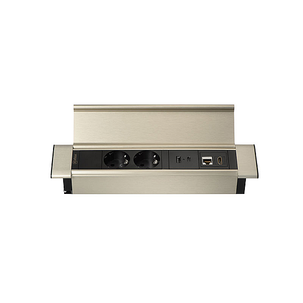 Блок розеток 41P (2 секции, USB + type C + RJ45 + HDMI) Mebax 00-00002595