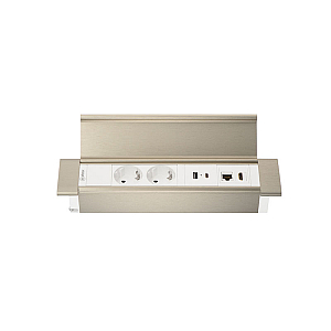 Блок розеток 41P (2 секции, USB + type C + RJ45 + HDMI) Mebax 00-00002596