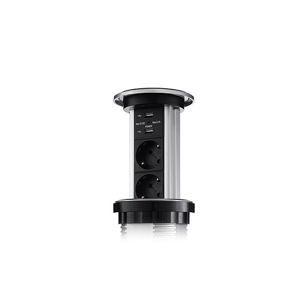 Сенсорный блок розеток LK (3 секции и 2 USB) Mebax 00-00001183