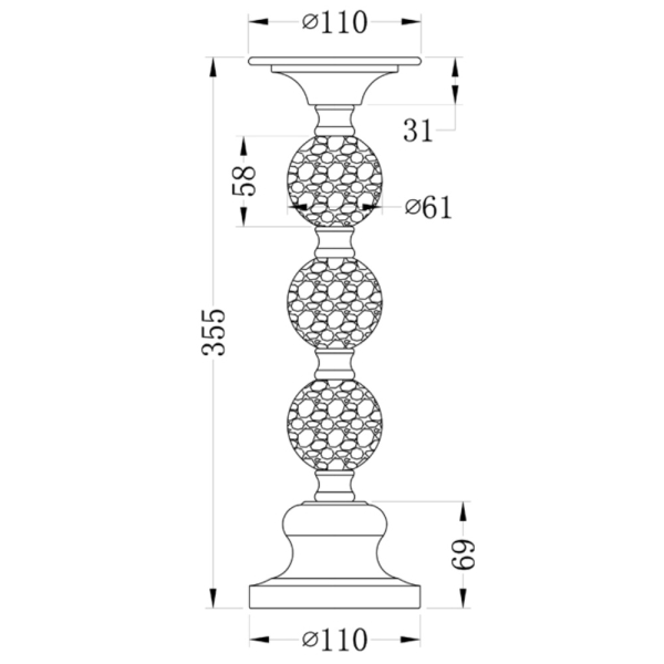 Подсвечник Garda Decor 22-86642L