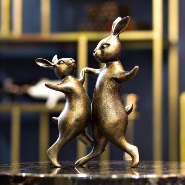 Статуэтка Танцующие кролики Garda Decor D1831