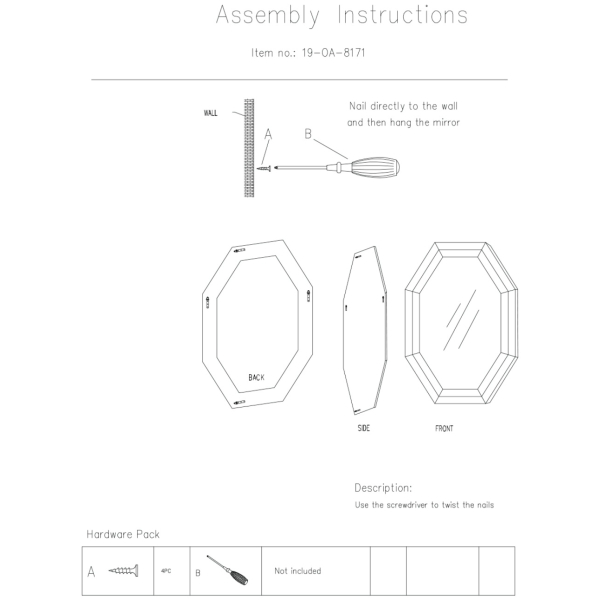 Зеркало Garda Decor 19-OA-8171