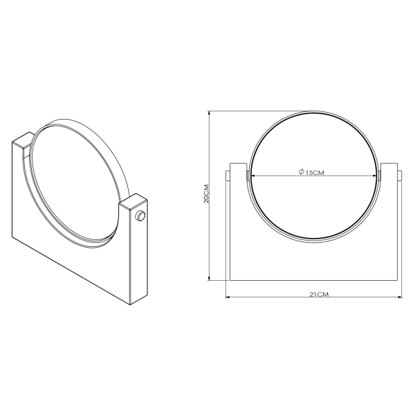 Зеркало настольное Garda Decor 19-OA-9897