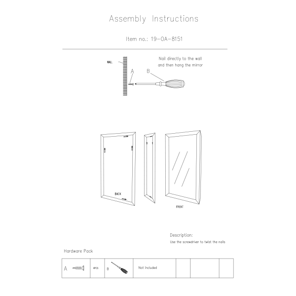 Зеркало Garda Decor 19-OA-8151