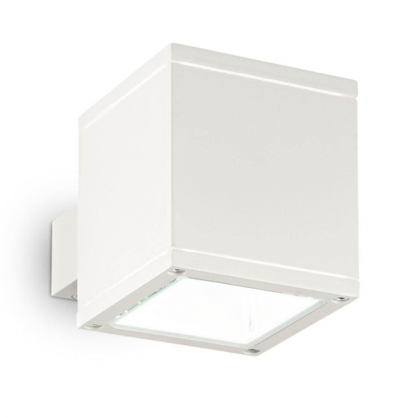 Уличный настенный светильник Ideal Lux Snif Ap1 Square Bianco 144276 Уличный настенный светильник Ideal Lux Snif Ap1 Square Bianco 144276