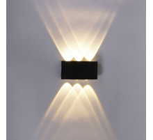 Уличный настенный светодиодный светильник Reluce 86833-9.2-006KT LED6*1W BK