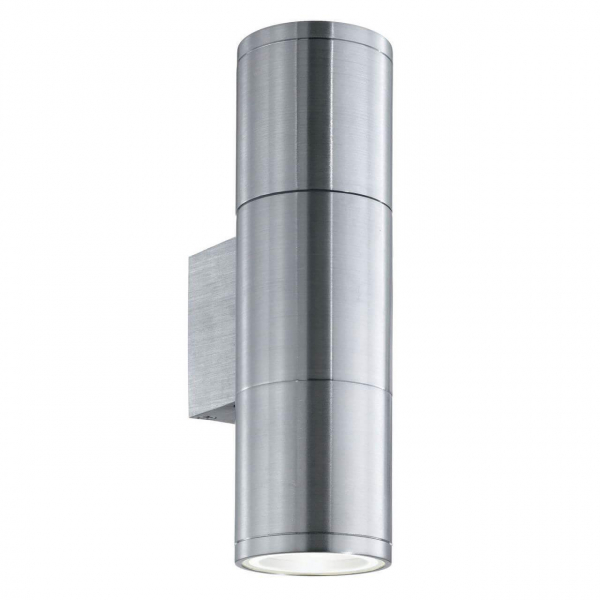 Уличный настенный светильник Ideal Lux Gun AP2 Small Alluminio 033013 Уличный настенный светильник Ideal Lux Gun AP2 Small Alluminio 033013
