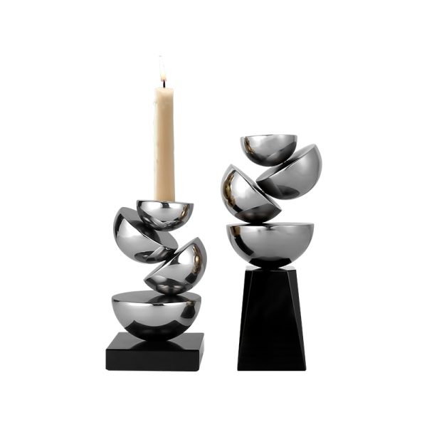 Подсвечник ArtHomeDecor FRAGMENT 6932 S SILVER  BLACK