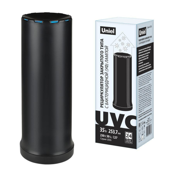 Ультрафиолетовый бактерицидный рециркулятор Uniel UDG-T30A UVCB Black UL-00007696 Ультрафиолетовый бактерицидный рециркулятор Uniel UDG-T30A UVCB Black UL-00007696