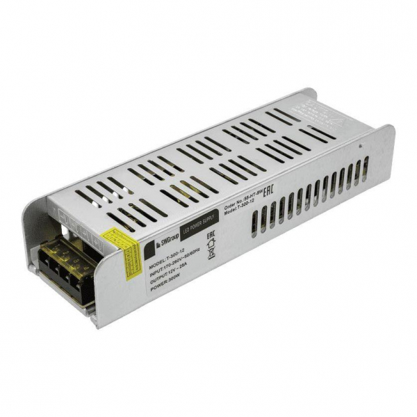 Блок питания SWG 12V 300W IP20 25A T-300-12 002381 Блок питания SWG 12V 300W IP20 25A T-300-12 002381