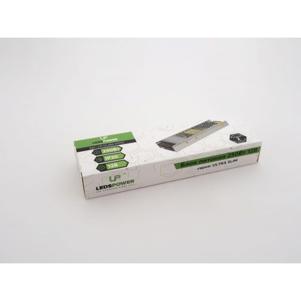 Блок питания LEDS POWER 250Вт 12В ULTRA SLIM 000862 Блок питания LEDS POWER 250Вт 12В ULTRA SLIM 000862