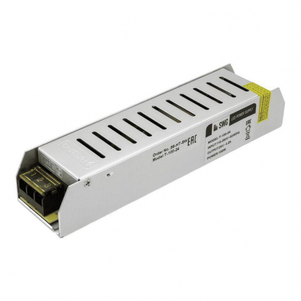 Блок питания SWG 24V 100W IP20 4,2A T-100-24 000300 Блок питания SWG 24V 100W IP20 4,2A T-100-24 000300