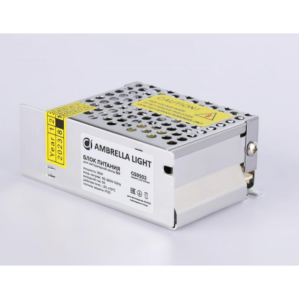 Блок питания Ambrella light Illumination LED Driver 12V 36W IP20 3A GS9502 Блок питания Ambrella light Illumination LED Driver 12V 36W IP20 3A GS9502
