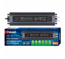 Блок питания Uniel 24V 200W IP67 8,3A UET-VAF-200B67 24V IP67 UL-00007580