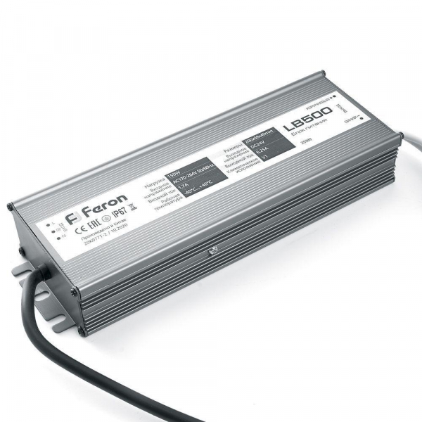 Блок питания Feron LB500 24V 150W IP67 6,25A 25989 Блок питания Feron LB500 24V 150W IP67 6,25A 25989