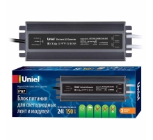 Блок питания Uniel 24V 150W IP67 6,3A UET-VAF-150B67 24V IP67 UL-00007578