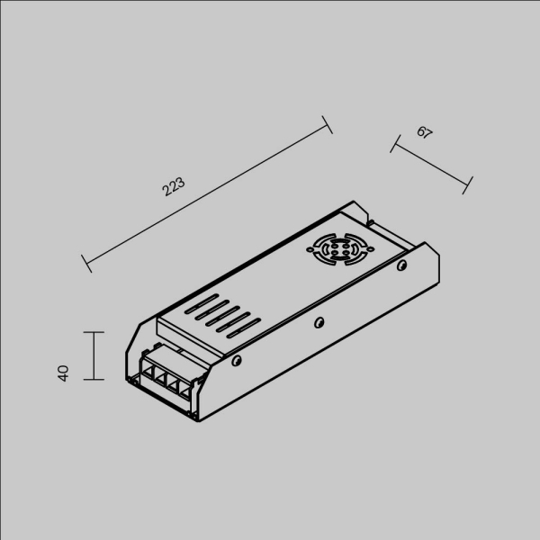 Источник напряжения PSL001 24В 300Вт IP20 Maytoni Led Strip 811004