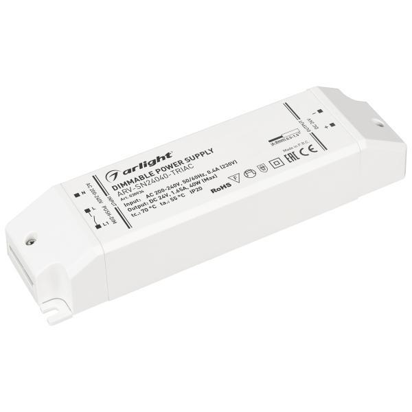 Блок питания Arlight ARV-SN24040-TRIAC 24V 40W IP20 1,65A 030934 Блок питания Arlight ARV-SN24040-TRIAC 24V 40W IP20 1,65A 030934