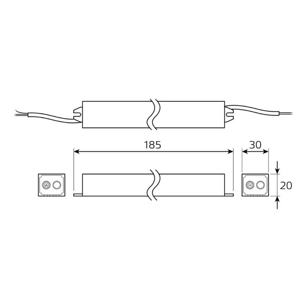 Блок питания Gauss 25W 12V IP67 BT521 Блок питания Gauss 25W 12V IP67 BT521