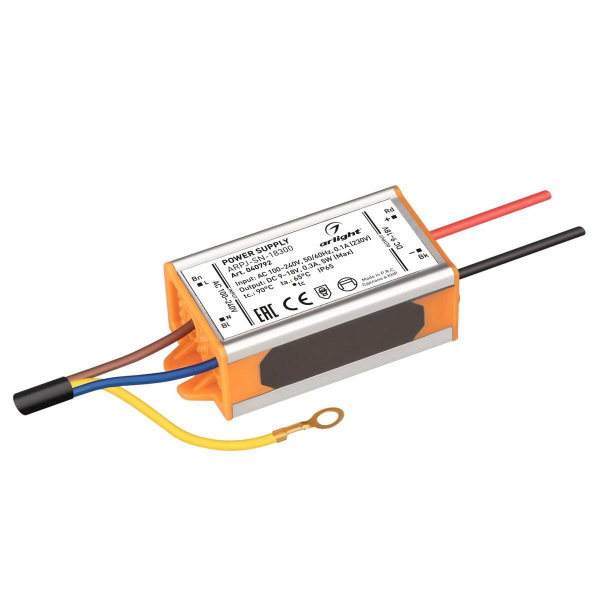 Блок питания Arlight ARPJ-SN-18300 (5W, 9-18V, 300mA) 040792 Блок питания Arlight ARPJ-SN-18300 (5W, 9-18V, 300mA) 040792