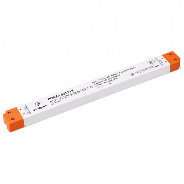 Блок питания Arlight ARV-SN12060-Slim-PFC-C 12V 60W IP20 5A 029197 Блок питания Arlight ARV-SN12060-Slim-PFC-C 12V 60W IP20 5A 029197