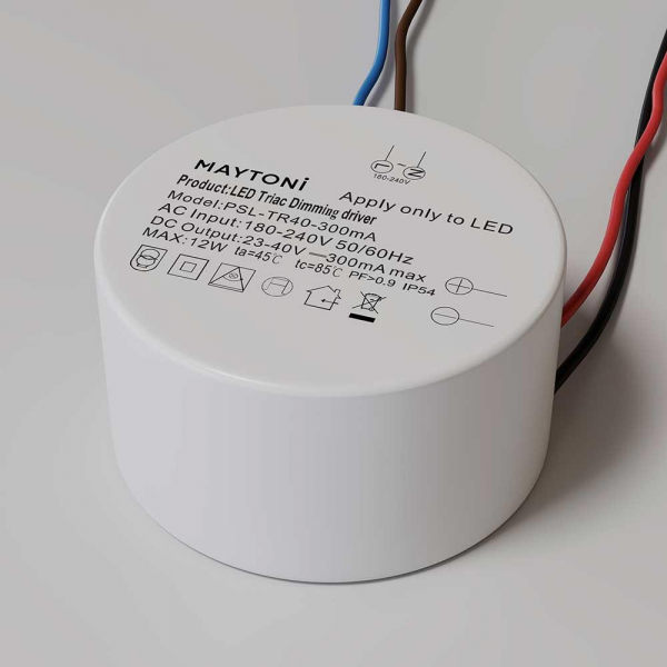 Блок питания Maytoni Technical Triac 23-40V 12W IP20 0,3A PSL-TR40-300mA Блок питания Maytoni Technical Triac 23-40V 12W IP20 0,3A PSL-TR40-300mA