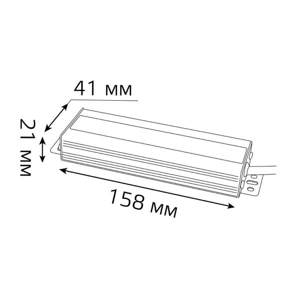 Блок питания Gauss 12V 60W IP66 8A 202023060 Блок питания Gauss 12V 60W IP66 8A 202023060