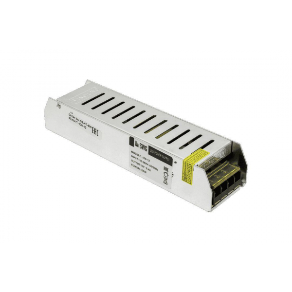Блок питания SWG 12V 100W IP20 8,3A T-100-12 000273 Блок питания SWG 12V 100W IP20 8,3A T-100-12 000273